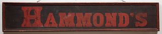 Early Painted Trade Sign - Hammond's