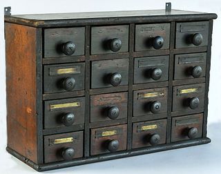 16 Drawer Apothecary Hanging Chest