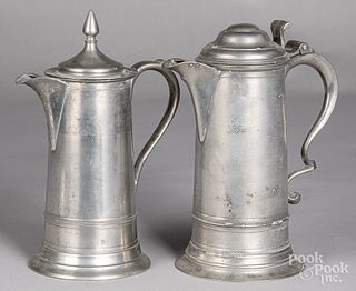 Two pewter flagons