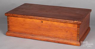 Pine bible box, 19th c.