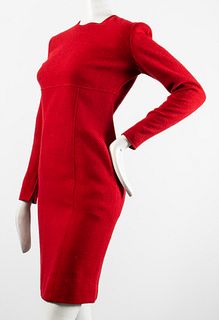 Calvin Klein Long-Sleeved Wool Blend Dress
