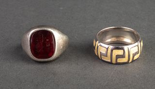 Itaor & Other Mid-Century Sterling Silver Rings, 2