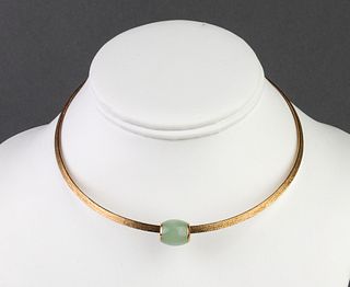 Gold & Gold Washed Silver Collar Necklace