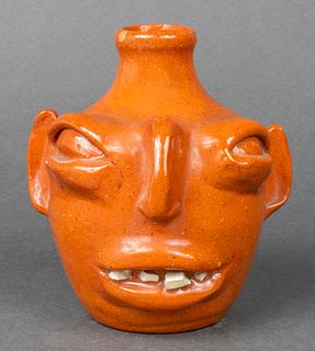 M.L. Owens N. Carolina Folk Art Pottery Face Jug