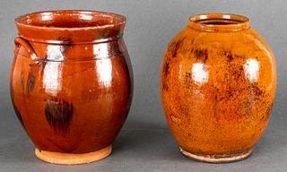 Manganese Glazed Stoneware Vessels, 2