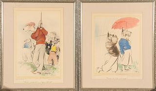 Edmund Blampied "Dogs Golfing" Cartoons, 2
