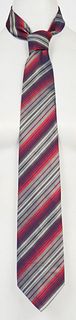 Hermes Designer Men's Striped Silk Necktie