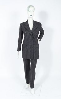 Bill Blass Striped Wool Pant Suit Set