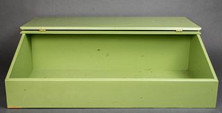 Provincial Green Painted Slanted Storage Desktop