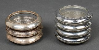 Sterling, Silver-Tone Metal, & Glass Coasters, 7