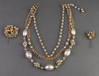 Miriam Haskell Attrib. Faux Pearl Jewelry, 3