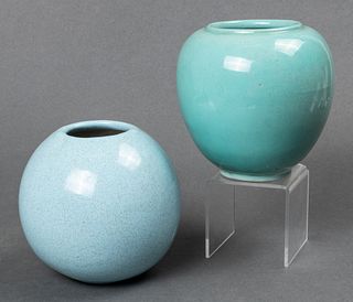 Studio Glazed Pottery Vases Incl. Galloway, 2