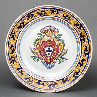 Portuguese Faience Armorial Charger