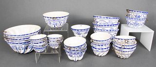 Italian ABC Bassano Blue & White Ceramic Molds, 27