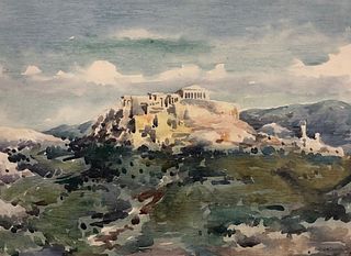 Signed George Inscribed - vue di e airopole Painting