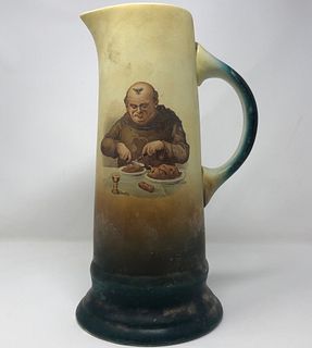 Sterling China Spouted Pitcher Monk at Dinner