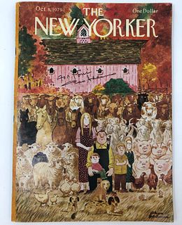 New Yorker Magazine Charles Addams Signed, 1979