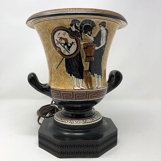 Grecian Vase converted to lamp, Antique