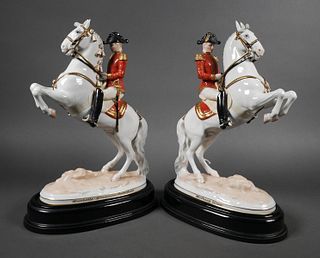2 Lipizzaner Stallion Austrian Porcelain Figurine