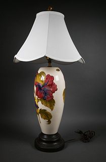 MOORCROFT Hibiscus Flower Table Lamp 