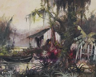 COLETTE POPE HELDNER, Oil Painting, Bayou House