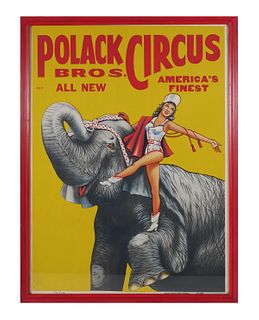 1940s POLLACK BROS CIRCUS, Lithograph Poster