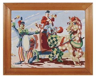 Vintage Circus Paint by Number, Wagon & Horse