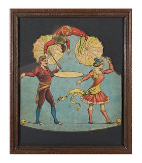 1913 Circus Lithograph Toy, Highwire Act