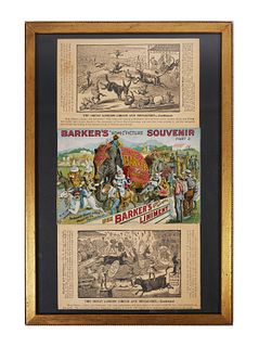 Barker's Liniment Circus Themed Advertisement