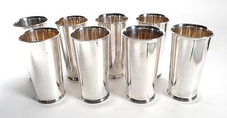 (8) Sterling Silver Water Tumblers, 28 ozt