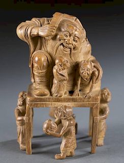 Chinese carved bamboo figural.