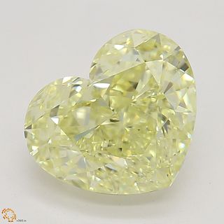 2.04 ct, Yellow/IF, Heart cut Diamond 