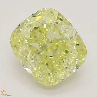 2.26 ct, Yellow/VS2, Cushion cut Diamond 