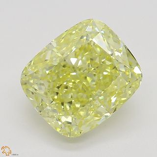 1.65 ct, Yellow/IF, Cushion cut Diamond 