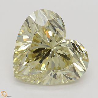 3.58 ct, Brn. Yellow/SI1, Heart cut Diamond 