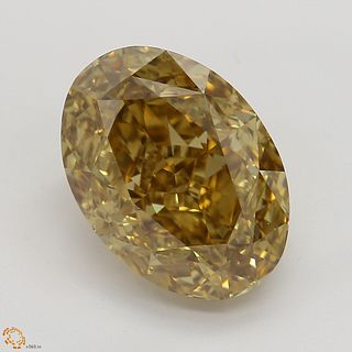 3.02 ct, Brown Yellow/VVS2, Oval cut Diamond 