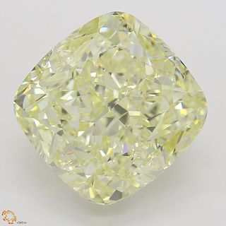 6.75 ct, Lt. Yellow/IF, Cushion cut Diamond 