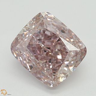 1.07 ct, Brn. Pink/VS1, Cushion cut Diamond 