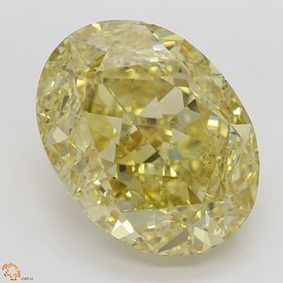 20.80 ct, Brn. Yellow/VS2, Oval cut Diamond 