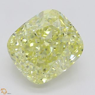 2.52 ct, Yellow/VS2, Cushion cut Diamond 