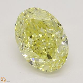 1.31 ct, Intense Yellow/VVS2, Oval cut Diamond 