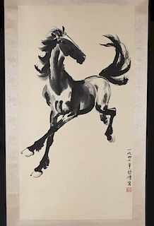 Ink painting of horse after Xu Beihong