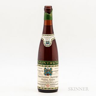 L. Guntrum Oppenheimer Sacktrager Riesling Auslese 1971, 1 bottle