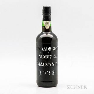 Justino Henriques (Broadbent) Malmsey Madeira 1933, 1 bottle