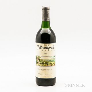 Fellom Ranch Vineyards Zinfandel 1987, 1 bottle