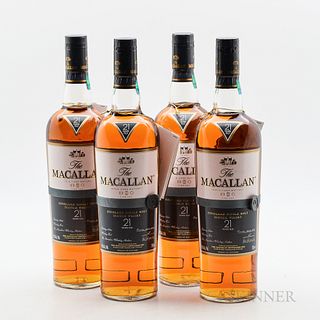 Macallan Fine Oak 21 Years Old, 4 750ml bottles (owc) Spirits cannot be shipped. Please see http://bit.ly/sk-spirits for more info.