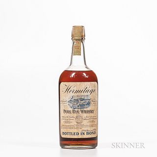 Hermitage Pure Rye Whiskey 4 Years Old 1914, 1 quart bottle Spirits cannot be shipped. Please see http://bit.ly/sk-spirits for more...