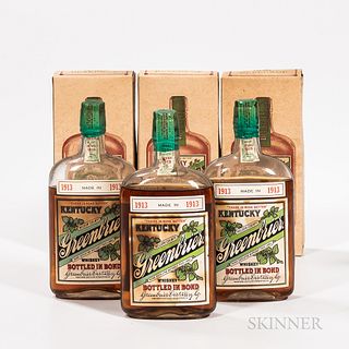 Kentucky Greenbrier 11 Years Old 1913, 3 pint bottles (oc) Spirits cannot be shipped. Please see http://bit.ly/sk-spirits for more i...