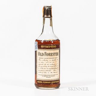 Old Forester 4 Years Old 1939, 1 4/5 quart bottle Spirits cannot be shipped. Please see http://bit.ly/sk-spirits for more info.