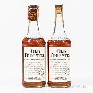 Old Forester 5 Years Old 1952, 2 4/5 quart bottles Spirits cannot be shipped. Please see http://bit.ly/sk-spirits for more info.